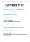 ATCBE EXAM QUESTIONS WITH CORRECT ANSWERS 2025-2026