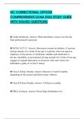 NC CORRECTIONAL OFFICER COMPREHENSIVE EXAM 2026 STUDY GUIDE WITH SOLVED QUESTIONS