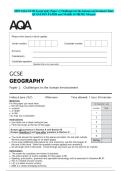 2025 AQA GCSE Geography Paper 2 Challenges in the human environment June QUESTION PAPER and MARK SCHEME Merged