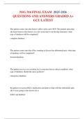 NSG 316 FINAL EXAM  2025-2026 QUESTIONS AND ANSWERS GRADED A&plus; GCU LATEST