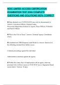 NCIC LIMITED ACCESS CERTIFICATION EXAMINATION TEST 2026 COMPLETE QUESTIONS AND SOLUTIONS 100&percnt; CORRECT