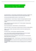 PSYCHOPATHOLOGY EXAM 4 QUESTIONS AND ANSWERS