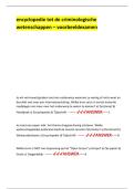 encyclopedie tot de criminologische  wetenschappen &ndash; voorbeeldexamen