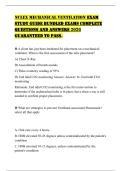 NCLEX MECHANICAL VENTILATION EXAM STUDY GUIDE BUNDLED EXAMS COMPLETE QUESTIONS AND ANSWERS 2026 GUARANTEED TO PASS&period;