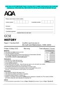 2025 AQA GCSE HISTORY Paper 1 Section B&sol;E&colon; Conflict and tension in the Gulf and Afghanistan&comma; 1990&ndash;2009 May QUESTION PAPER and MARK SCHEME Merged
