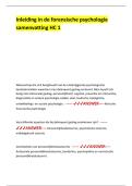 Inleiding in de forensische psychologie  samenvatting HC 1