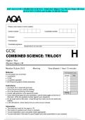 2025 AQA GCSE COMBINED SCIENCE&colon; TRILOGY Higher Tier Physics Paper 2H June QUESTION PAPER and MARK SCHEME Merged