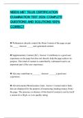 NEEDS MET TELUS CERTIFICATION EXAMINATION TEST 2026 COMPLETE QUESTIONS AND SOLUTIONS 100&percnt; CORRECT