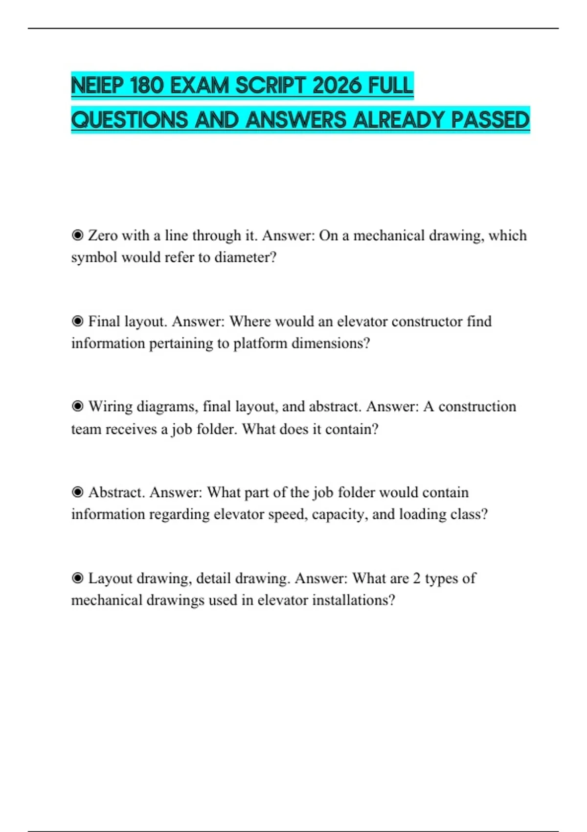 NEIEP 180 EXAM SCRIPT 2026 FULL QUESTIONS AND ANSWERS ALREADY PASSED ...