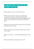 NFPT CPT FINAL PAPER 2026 EXAM Q&A STUDY GUIDE UPDATED