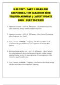 S-56 TEST - PART 1 ROLES AND RESPONSIBILITIES QUESTIONS WITH VERIFIED ANSWERS &vert; LATEST UPDATE 2025 &vert; SURE TO PASS&excl;&excl;