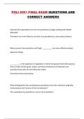 POLI 2051 FINAL EXAM QUESTIONS AND CORRECT ANSWERS