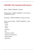 NUR 2290 - Test 1 questions with answers
