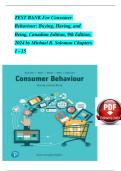 TEST BANK For Consumer Behaviour&colon; Buying&comma; Having&comma; and Being&comma; Canadian Edition&comma; 9th Edition&comma; 2024 by Michael R&period; Solomon&comma; All Chapters 1 to 15 complete Verified editon
