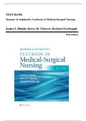 EST BANK BRUNNER & SUDDARTH&rsquo;S TEXTBOOK OF MEDICAL-SURGICAL NURSING 15TH Edition&period; 2024&vert;25 &vert; ultimate guide graded A&plus; &comma;guaranteed pass&excl;&excl;&sol; All Chapters1-68 Fully Covered