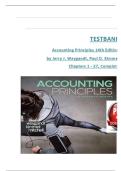 TEST BANK For Accounting Principles&comma; 14th Edition by Jerry J&period; Weygandt&comma; Paul D&period; Kimmel&comma; Verified Chapters 1 - 27&comma; Complete Newest Version