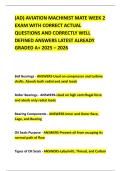 &lpar;AD&rpar; AVIATION MACHINIST MATE WEEK 2 EXAM WITH CORRECT ACTUAL QUESTIONS AND CORRECTLY WELL DEFINED ANSWERS LATEST ALREADY GRADED A&plus; 2025 &ndash; 2026