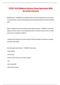 PTAP 1210 Midterm Review Exam Questions With Accurate Answers 