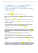 BIOLOGY---- 111   TEST &vert;STUDY GUIDE EXAM PREPARATIONS 20252026