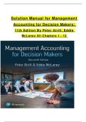 Solution manual for management accounting for decision makers 10th edition by Peter atrill and Eddie Mclaney All Chapters 1-13 Covered