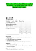 OCR A Level Psychology H567&sol;03 Applied   psychology Question Paper with FINAL  MARKING SCHEME