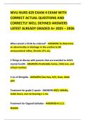 MVU NURS 629 EXAM 4 EXAM WITH CORRECT ACTUAL QUESTIONS AND CORRECTLY WELL DEFINED ANSWERS LATEST ALREADY GRADED A&plus; 2025 &ndash; 2026
