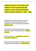 EXAM FX PRACTICE TEST EXAM WITH CORRECT ACTUAL QUESTIONS AND CORRECTLY WELL DEFINED ANSWERS LATEST ALREADY GRADED A&plus; 2025 &ndash; 2026
