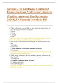 Nevada C-10 Landscape Contractor  Exam Questions And Correct Answers   &lpar;Verified Answers&rpar; Plus Rationales  2026 Q&A &vert; Instant Download Pdf