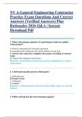 NV A General Engineering Contractor  Practice Exam Questions And Correct  Answers &lpar;Verified Answers&rpar; Plus  Rationales 2026 Q&A &vert; Instant  Download Pdf 