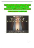 Death&comma; Society & Human Experience 13e Test Bank &vert; Kastenbaum &bull; Moreman &vert; US Exam Prep 2025&sol;2026