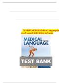 Test Bank &lowbar;&lowbar; Medical Language&colon; Immerse Yourself 6th Edition By Susan Turley All Chapters Included LATEST VERSION 2025 A&plus;Graded