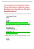 EPA Section 608 Universal Certification Exam  Practice Test Questions And Correct Answers  &lpar;Verified Answers&rpar; Plus Rationales 2026 Q&A &vert;  Instant Download Pdf 