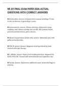 NR 511 FINAL EXAM PAPER 2026 ACTUAL QUESTIONS WITH CORRECT ANSWERS