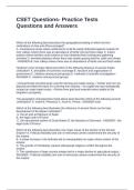 CSET Questions- Practice Tests Questions and Answers