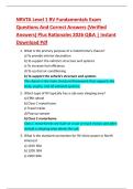 NRVTA Level 1 RV Fundamentals Exam  Questions And Correct Answers &lpar;Verified  Answers&rpar; Plus Rationales 2026 Q&A &vert; Instant  Download Pdf 