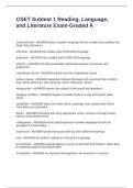 CSET Subtest 1 Reading&comma; Language&comma; and Literature Exam-Graded A