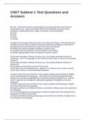 CSET Subtest 1 Test Questions and Answers