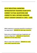 GCAP INDUSTRIAL AMMONIA REFRIGERATION TRAINING EXAM WITH CORRECT ACTUAL QUESTIONS AND CORRECTLY WELL DEFINED ANSWERS LATEST ALREADY GRADED A&plus; 2025 &ndash; 2026