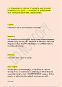 CALIFORNIA PEACE OFFICER STANDARDS AND TRAINING  NEWEST ACTUAL &lpar;P&period;O&period;S&period;T&period;&rpar; LD 15 LAWS OF ARREST EXAM  WITH COMPLETE QUESTIONS AND ANSWERS