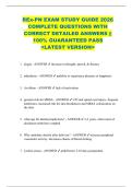 REx-PN EXAM STUDY GUIDE 2026  COMPLETE QUESTIONS WITH  CORRECT DETAILED ANSWERS &vert;&vert;  100&percnt; GUARANTEED PASS   <LATEST VERSION> 