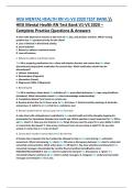 HESI Mental Health RN Test Bank V1-V3 2020 &ndash; Complete Practice Questions & Answers