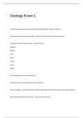 Zoology Exam 1 Questions with Correct Answers