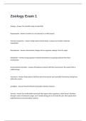 Zoology Exam 1 Questions with Correct Answers