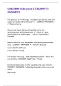 IAHCSMM endoscope 2 EXAM WITH ANSWERS