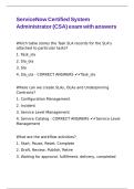 ServiceNow Certified System Administrator &lpar;CSA&rpar; exam with answers