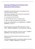 Hearing Aid Dispenser Practice Test Questions with answers&comma;