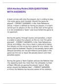 USA Hockey Rules 2025 QUESTIONS WITH ANSWERS