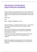 USA Hockey Lvl 3 Open Book QUESTIONS WITH ANSWERS