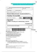 Pearson Edexcel Level 1&sol;Level 2 GCSE &lpar;9-1&rpar; June 2025 - Spanish&colon; Paper 3&colon; Reading and understanding in Spanish - Question Paper and Mark Scheme Combined