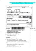 Pearson Edexcel Level 1&sol;Level 2 GCSE &lpar;9-1&rpar; June 2025 - Spanish&colon; Paper 3&colon; Reading and understanding in Spanish - Question Paper and Mark Scheme Combined